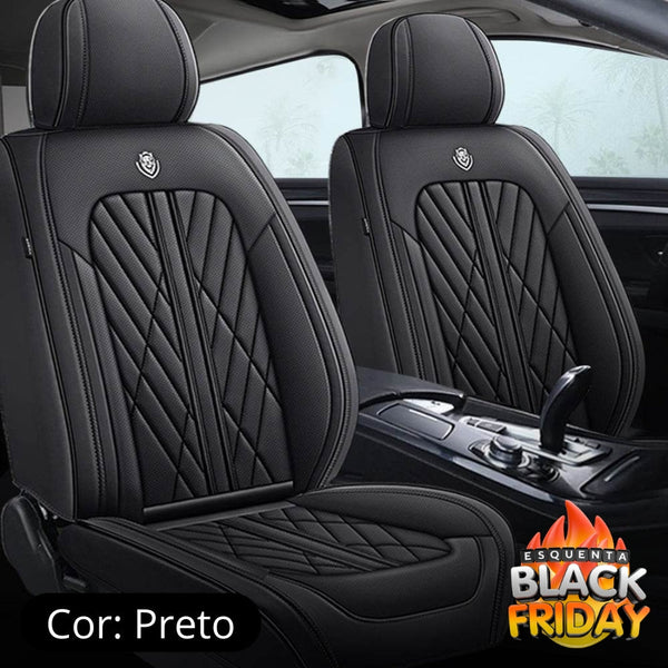Capas de Banco Premium SportCar: Kit Completo Bancos Dianteiros e Traseiros + BRINDE HOJE (Descanço de Cabeça)