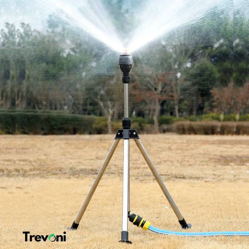 Aspersor Tripé Automático para Irrigação 360º - Máxima Eficiência e Pressão + BRINDE (Mang. Profissional de 15 Metros)