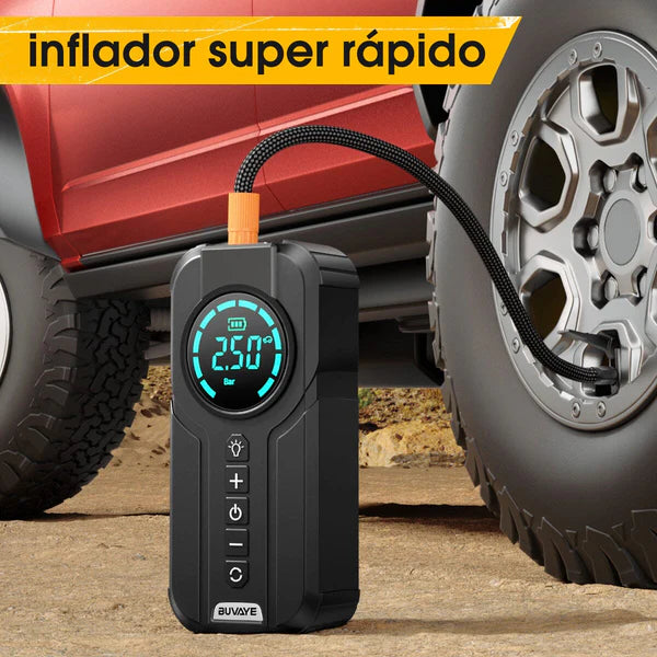 Power Compressor + Carregador de Bateria Veicular Portátil 3 em 1 + BRINDE EXCLUSIVO